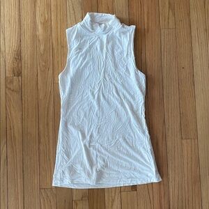 EXPRESS | Buttery Soft White Sleeveless Mock Neck Tank Top